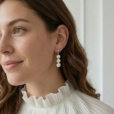 Japanese Akoya Pearl Celeste Earrings