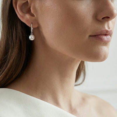 Japanese Akoya Pearl & Diamond Equinox Earrings