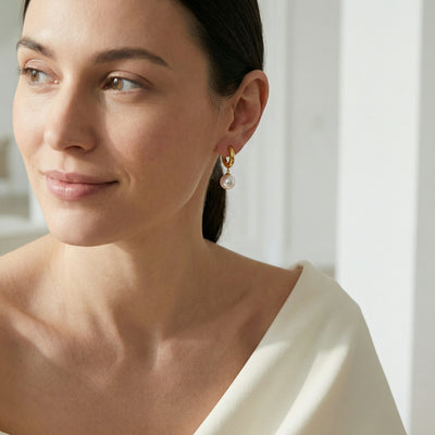 Japanese Akoya Pearl Mary Earrings