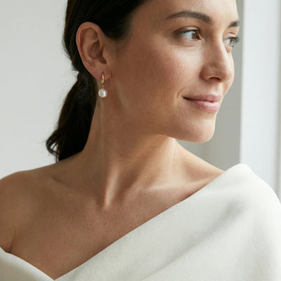 Japanese Akoya Pearl Mary Earrings