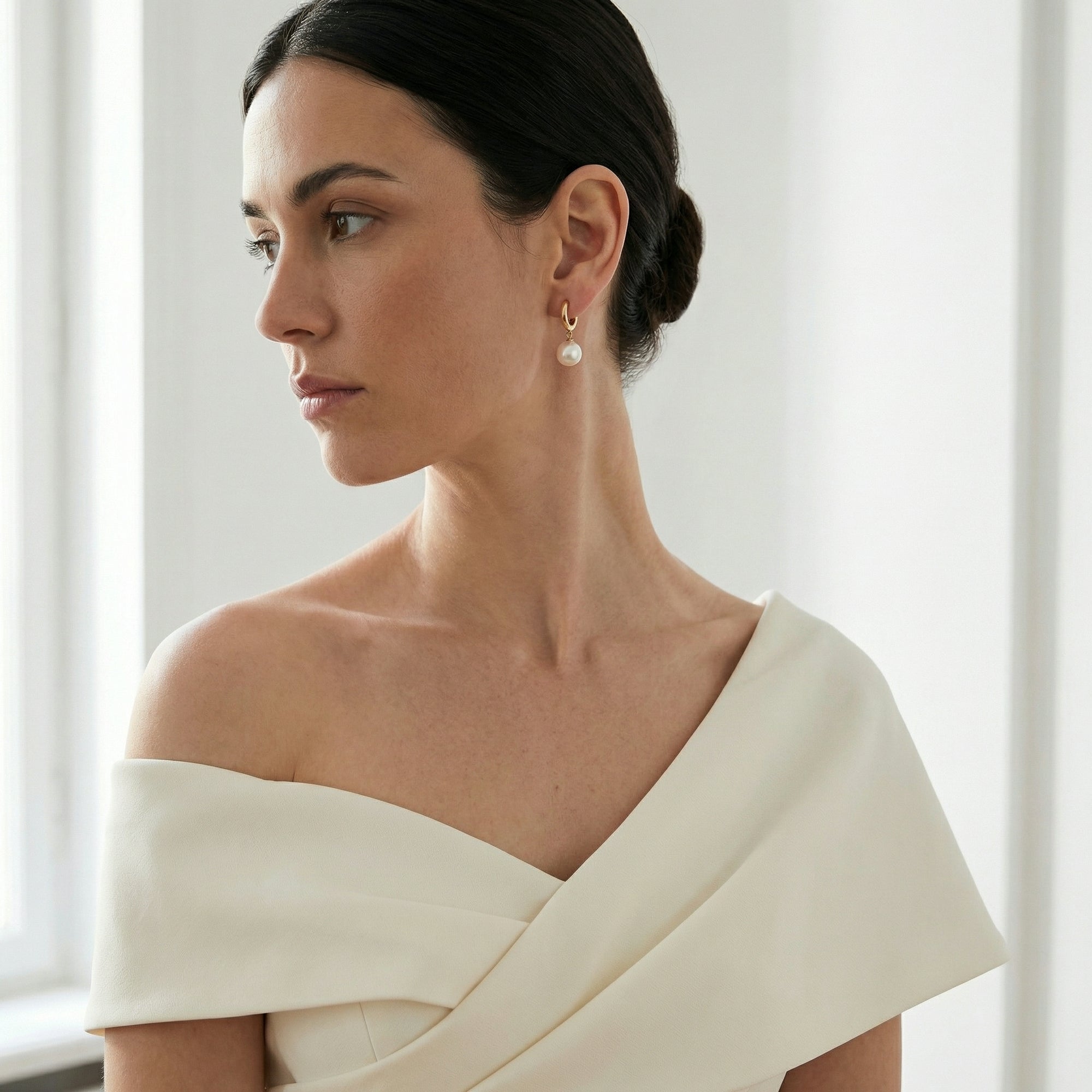 Japanese Akoya Pearl Mary Earrings