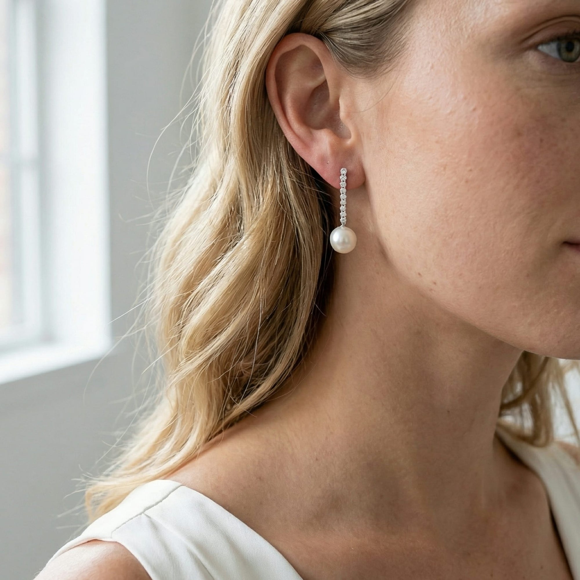 Japanese Akoya Pearl Bellatrix Earrings