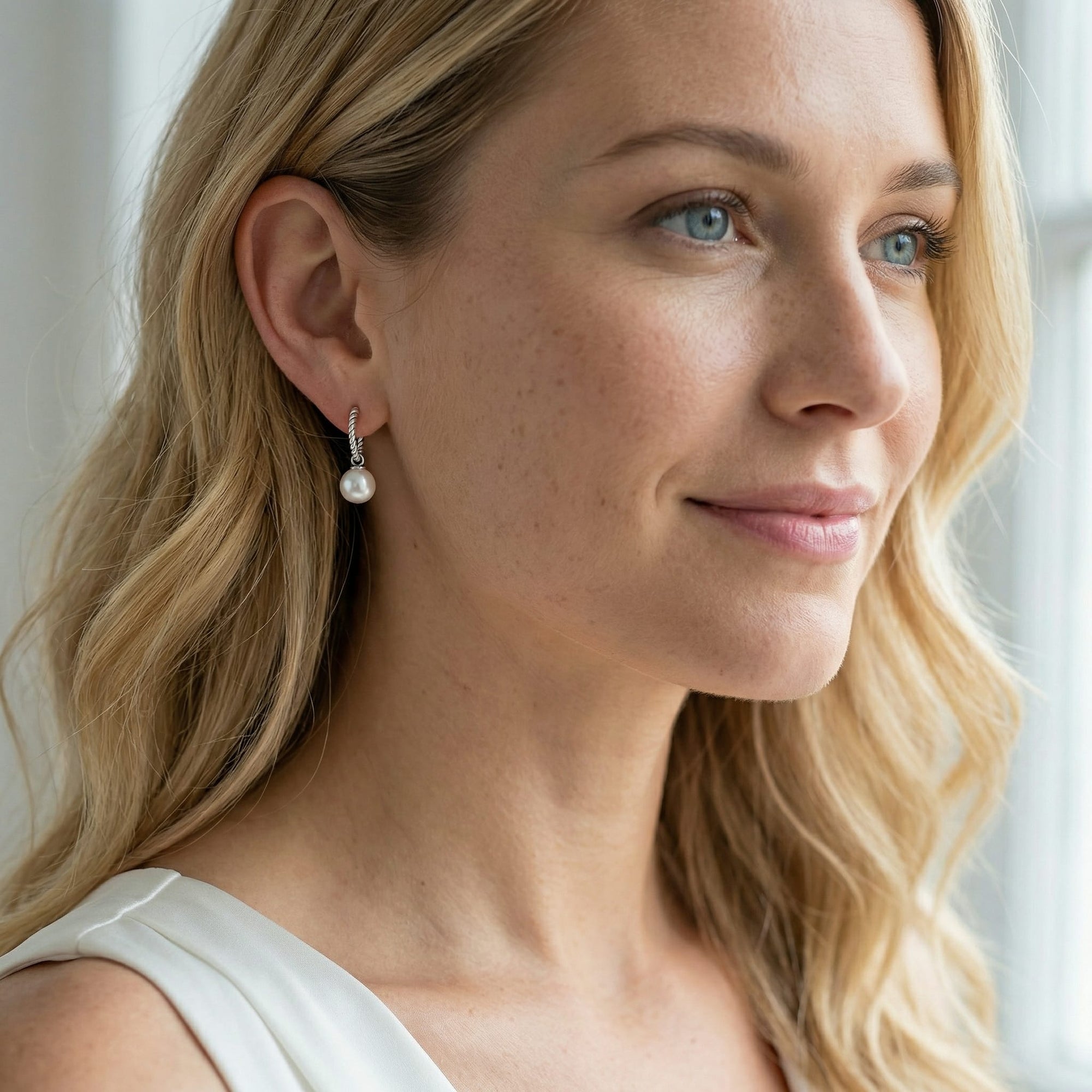 Japanese Akoya Pearl Via Earrings