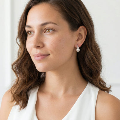 Japanese Akoya Pearl "Wren" Dangle Earrings