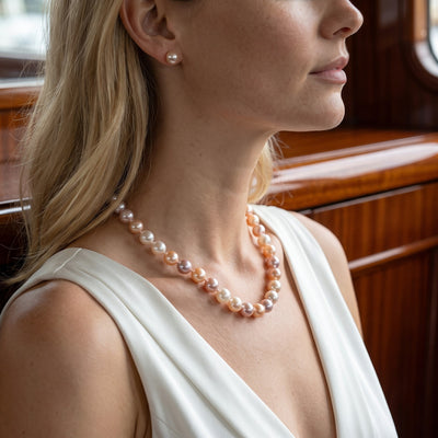 8.5-9.5mm Freshwater Multicolor Pearl Necklace - AAAA Quality