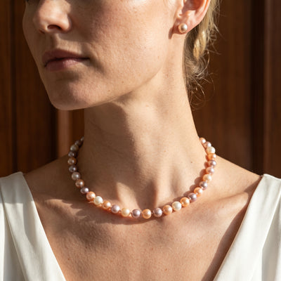 8.5-9.5mm Freshwater Multicolor Pearl Necklace - AAAA Quality