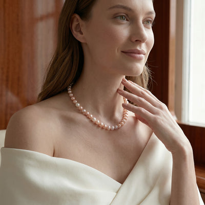 8.5-9.5mm Freshwater Multicolor Pearl Necklace  - AAA Quality