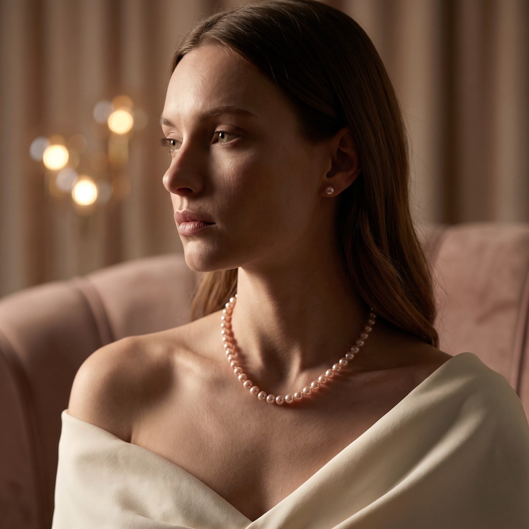 8.0-8.5mm Pink Freshwater Pearl Necklace - AAAA Quality - Pure Pearls
