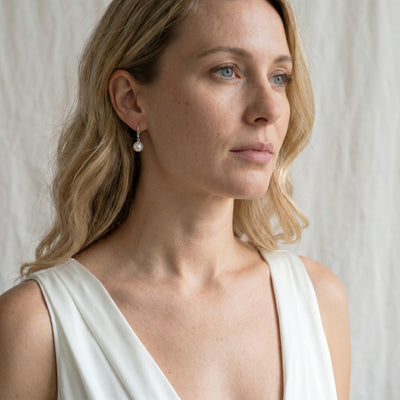 White South Sea Pearl Classic Dangle Earrings
