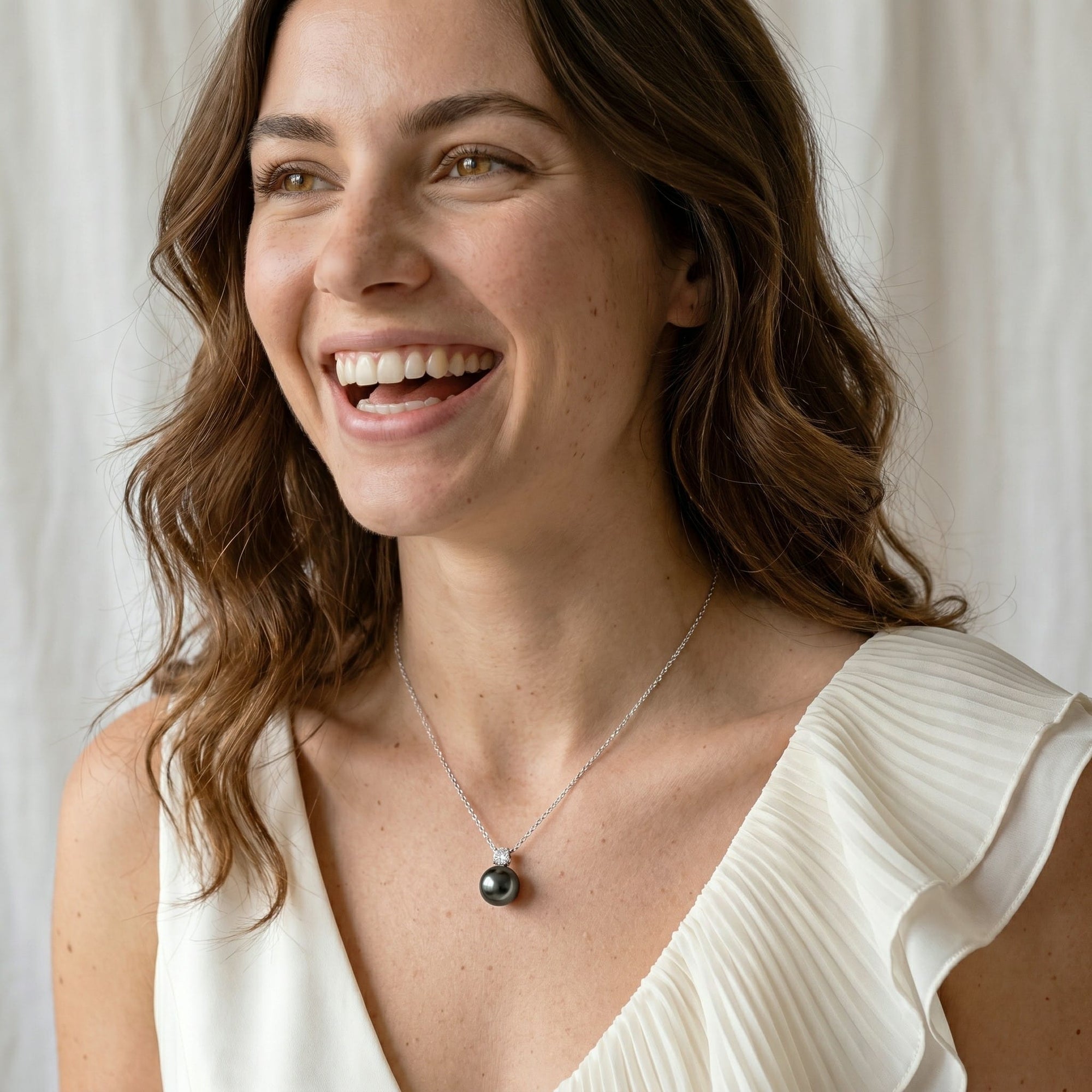 Tahitian South Sea Pearl & Diamond Ellie Pendant