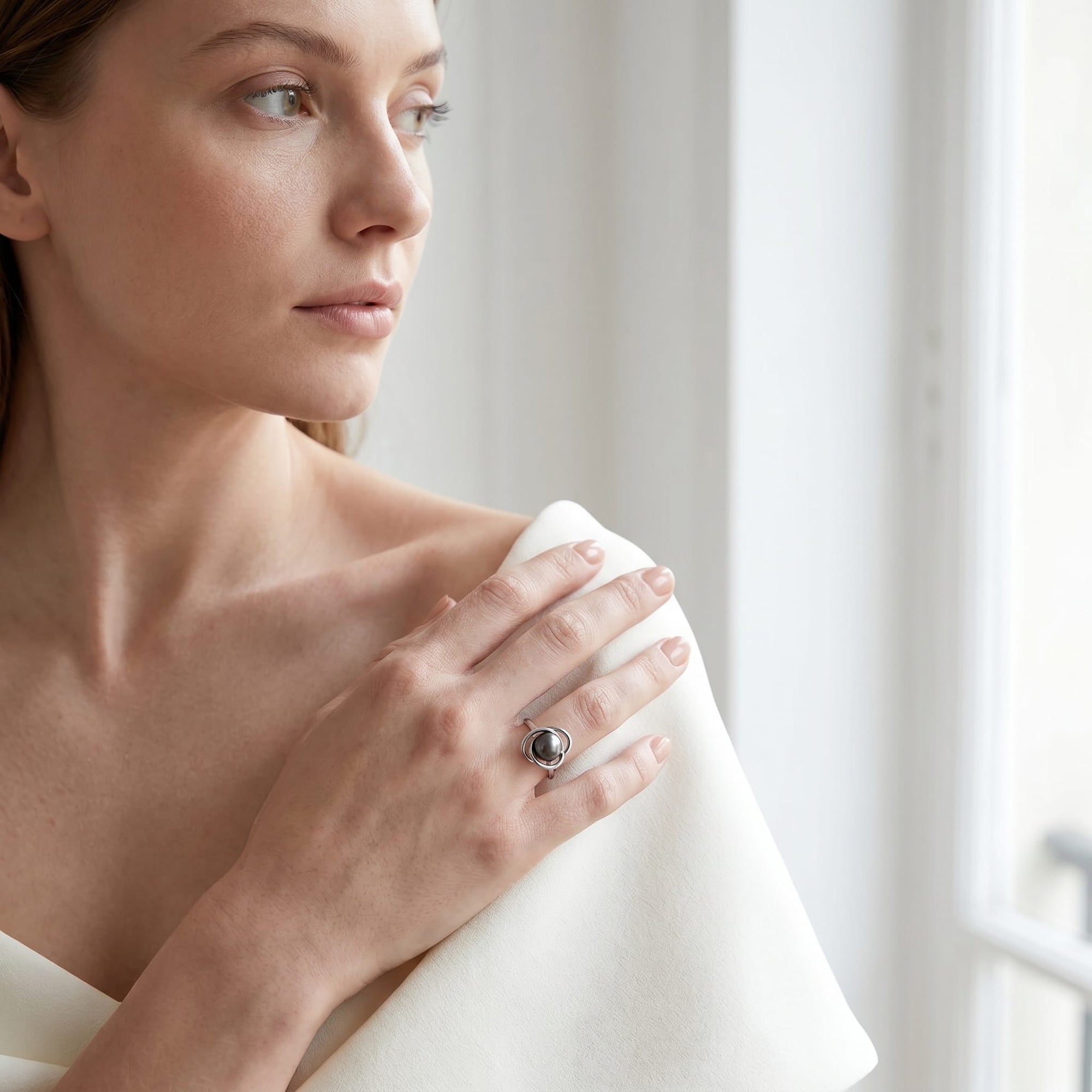 Tahitian South Sea Pearl Khilana Ring