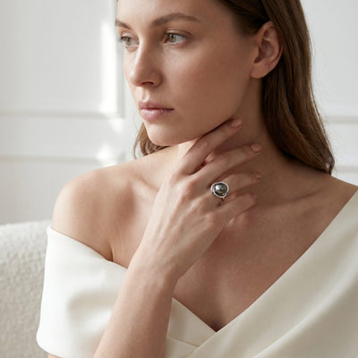 Tahitian South Sea Pearl Khilana Ring