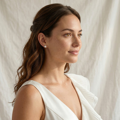 9.0-9.5mm Hanadama Akoya Round Pearl Stud Earrings