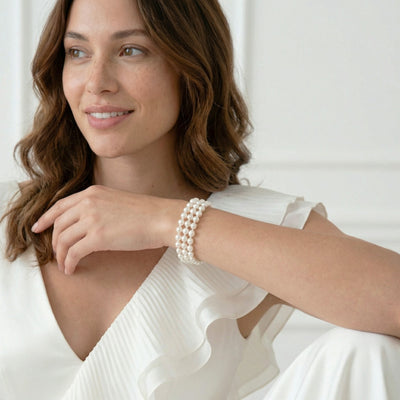 Triple Hanadama Akoya Pearl Bracelet