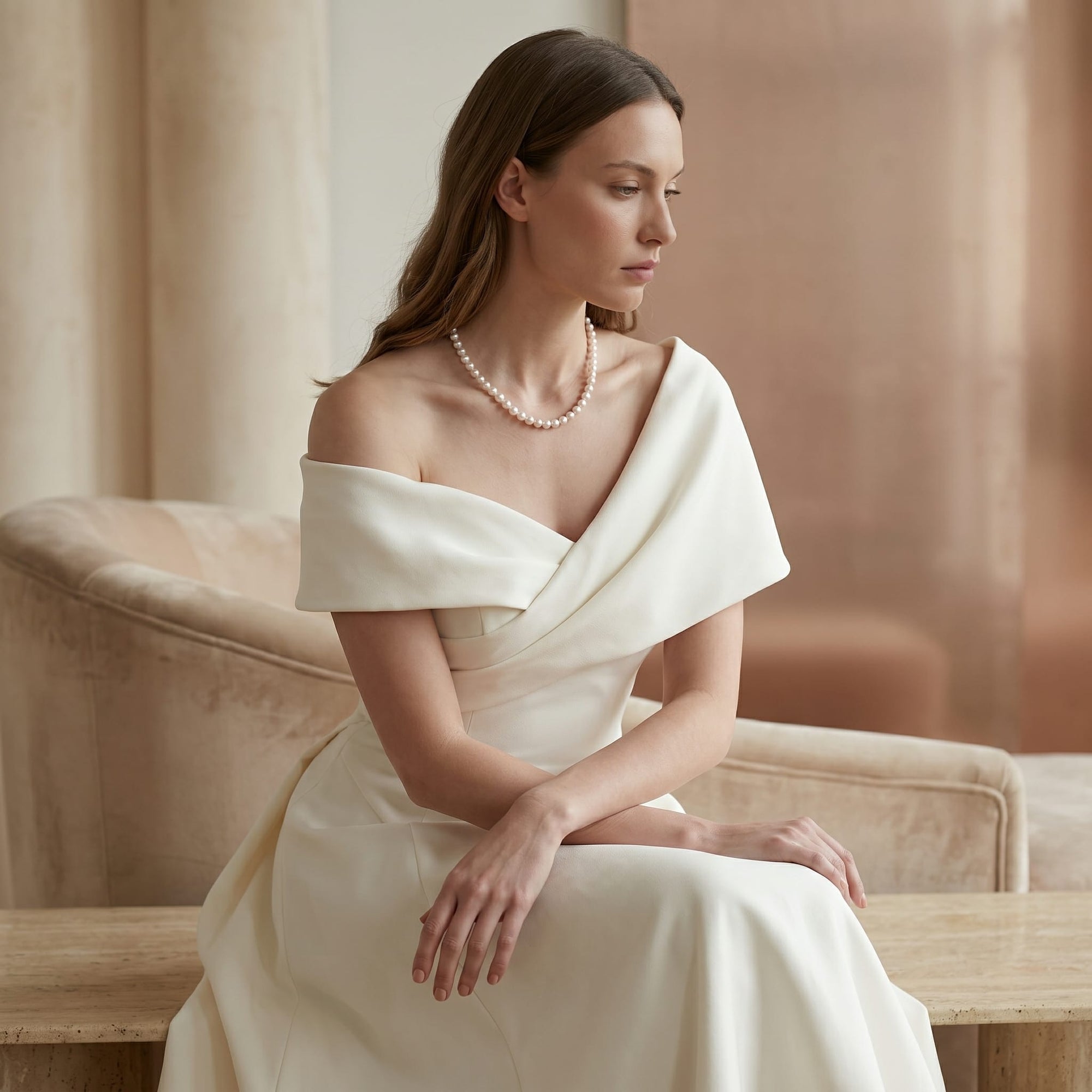 8.5-9.5mm White Freshwater Pearl Necklace - AAA Quality