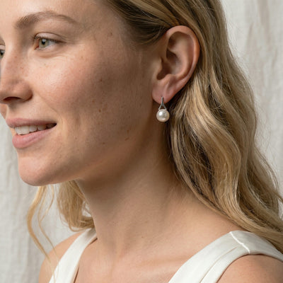 White South Sea Pearl Wren Earrings