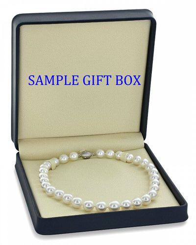 10-11.9mm White South Sea Round Pearl Necklace - AAA Quality - Fourth Image