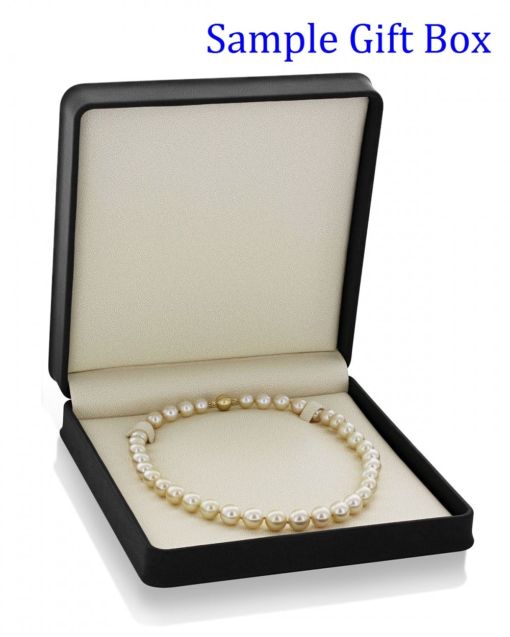 10-12mm Golden South Sea Pearl Necklace - AAAA Quality - Fourth Image