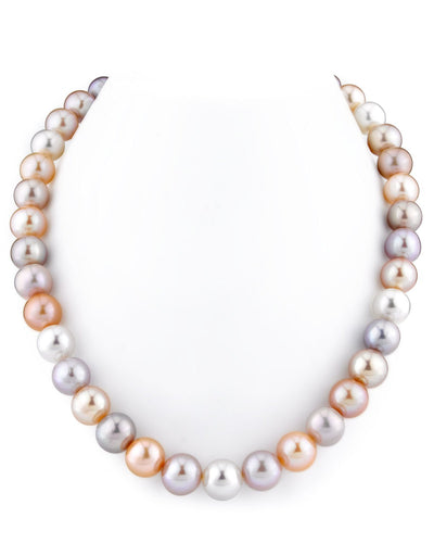 10.5-11.5mm Freshwater Multicolor Pearl Necklace - AAAA Quality