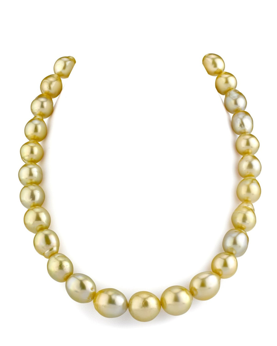 PACK OF NECKLACES WITH PEARLS - Golden