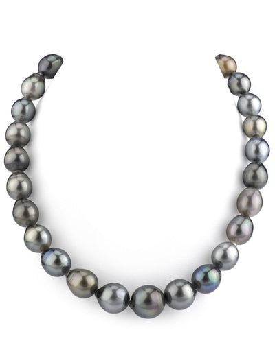 11-14mm Tahitian South Sea Multicolor Drop-Shape Pearl Necklace