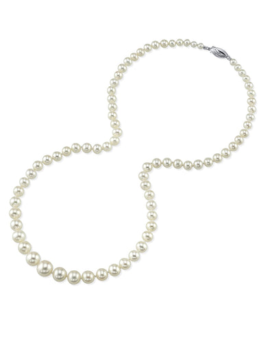 4.0-8.0mm White Freshwater Pearl Necklace