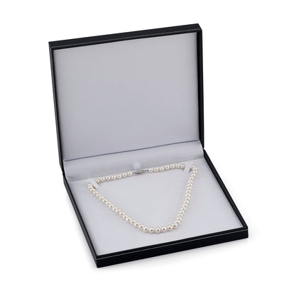 7.0-7.5mm White Freshwater Pearl Necklace - AAAA Quality - Third Image