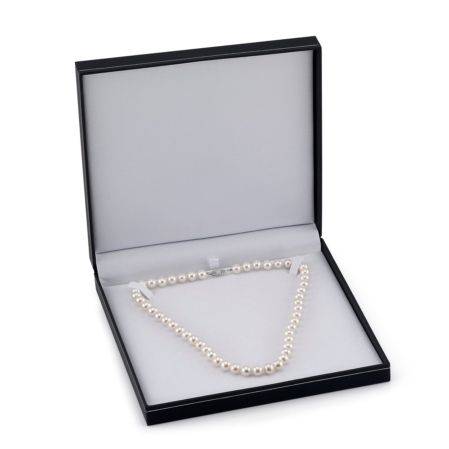 8.0-8.5mm Japanese Akoya White Pearl & Diamond Y-Shape Adjustable Necklace - Third Image