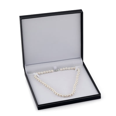 8.0-8.5mm White Freshwater Pearl Necklace - AAAA Quality - Third Image