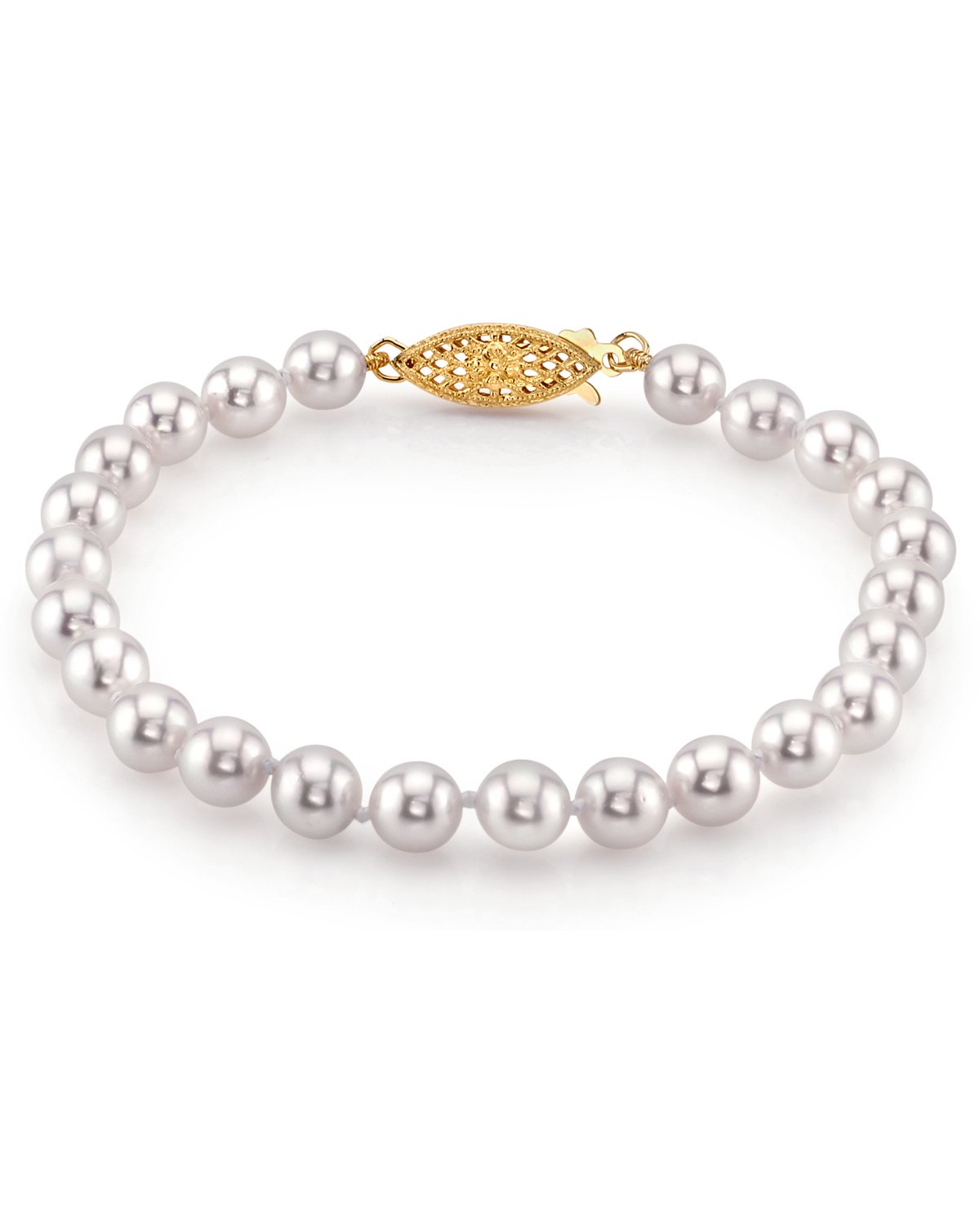 6.0-6.5mm Akoya White Pearl Bracelet- Choose Your Quality - Secondary Image