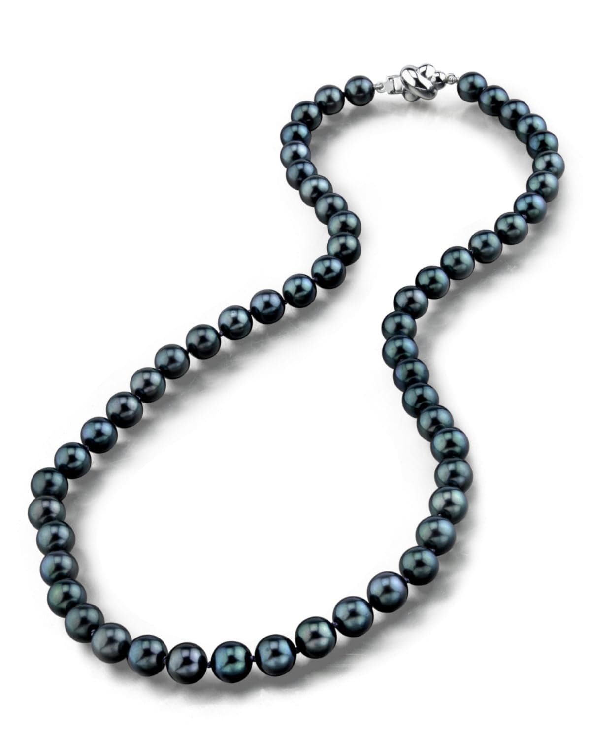 Black Japanese Akoya Choker Length Pearl Necklace, 6.5-7.0mm - AA+ Quality