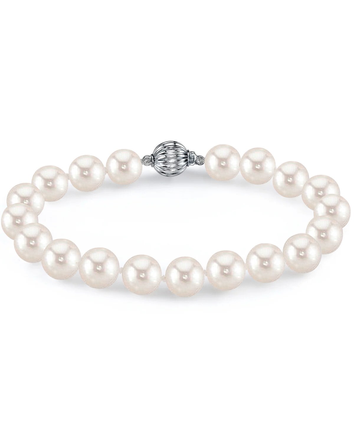 6.5-7.0mm White Freshwater Pearl Bracelet - AAA Quality