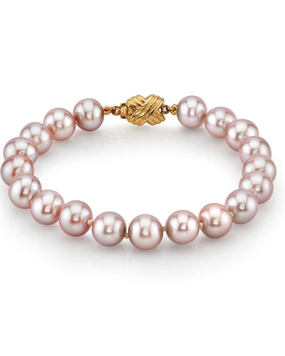 7.0-7.5mm Pink Freshwater Pearl Bracelet - AAAA Quality - Third Image