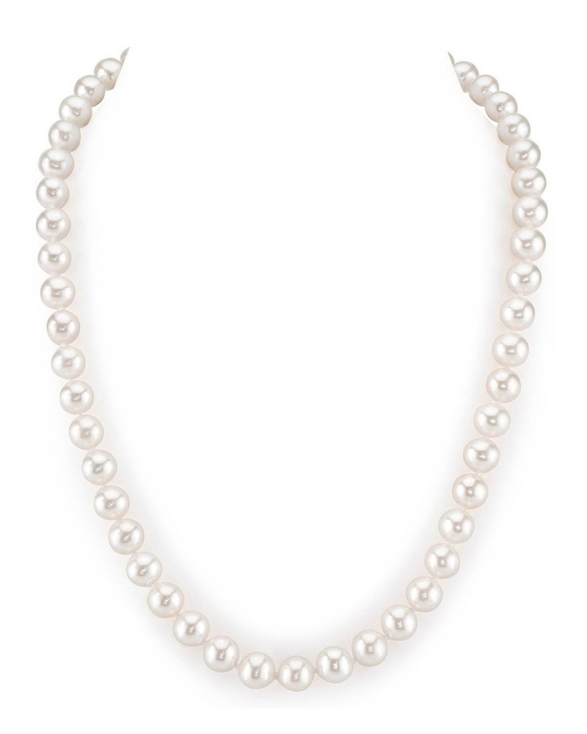 8-9mm White Freshwater Choker Length Pearl Necklace