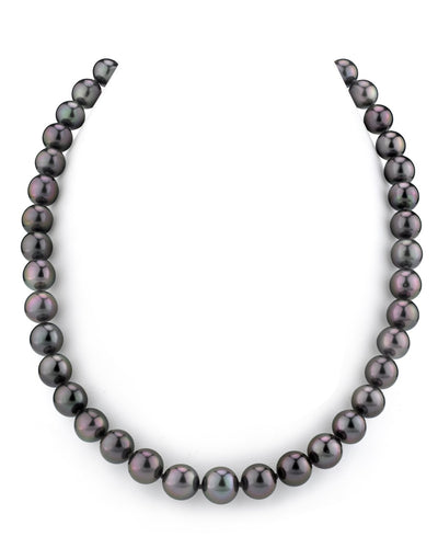 9-11mm Eggplant Tahitian South Sea Pearl Necklace - AAAA Quality