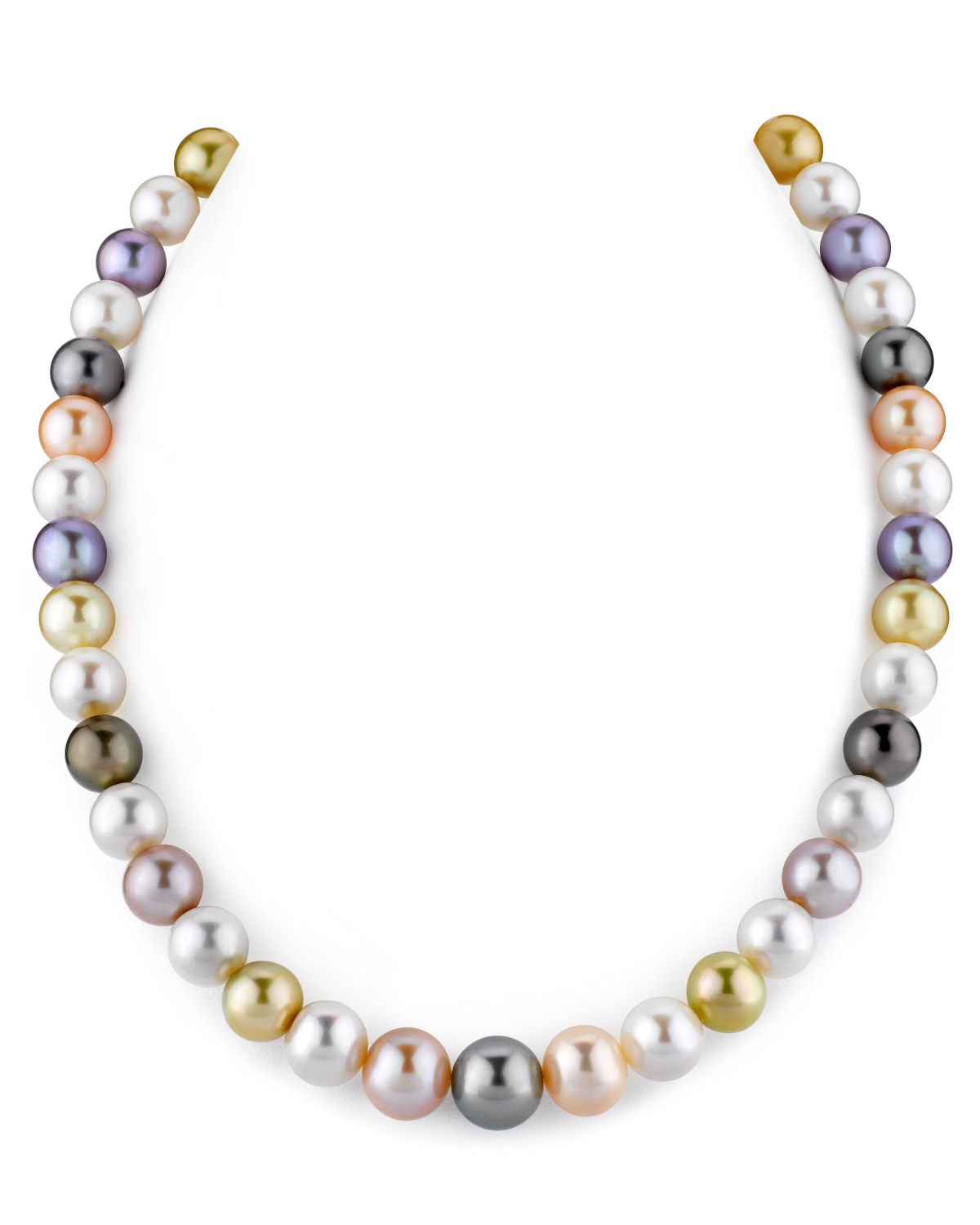 9-11mm Tahitian & Freshwater Multicolor Pearl Necklace - AAA Quality