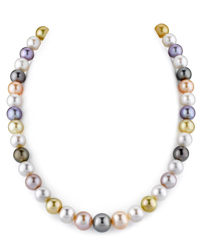 Multi-Color Tahitian, South Sea Freshwater Pearl Necklace,
