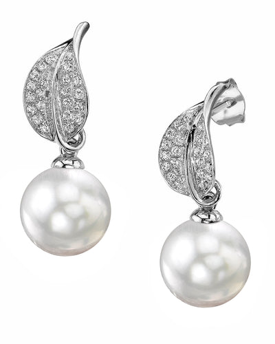 South Sea Pearl & Diamond Eva Earrings
