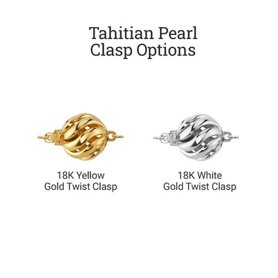 Dark Tahitian True Round Pearl Necklace, 12.0-14.0mm - AAAA Quality