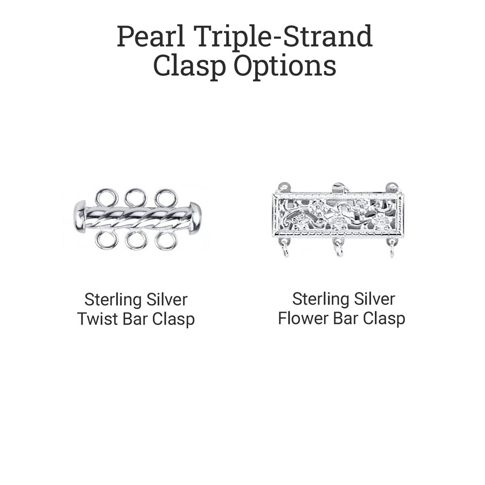 Triple-Strand Japanese Akoya Pearl Bracelet