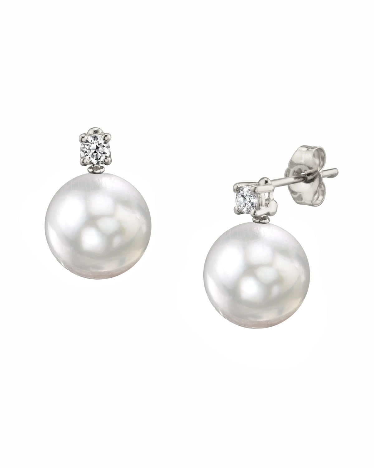 White South Sea Pearl & Diamond Ellie Earrings