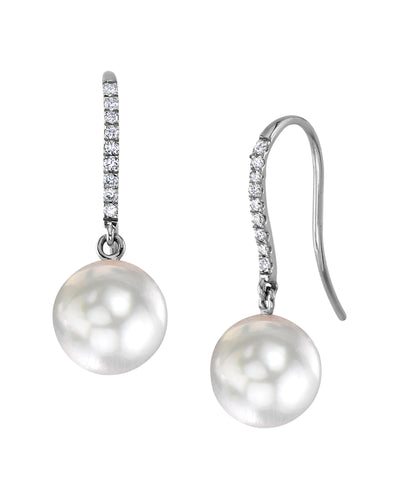 White South Sea Pearl & Diamond Margot Earrings