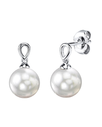 White South Sea Pearl Sherry Earrings