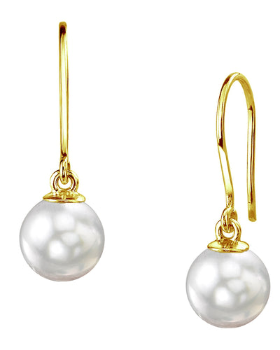 White South Sea Pearl Linda Dangling Earrings - Third Image