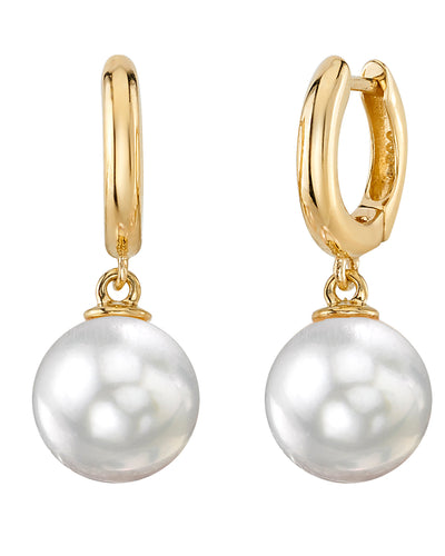 White South Sea Pearl Mary Earrings - Secondary Image