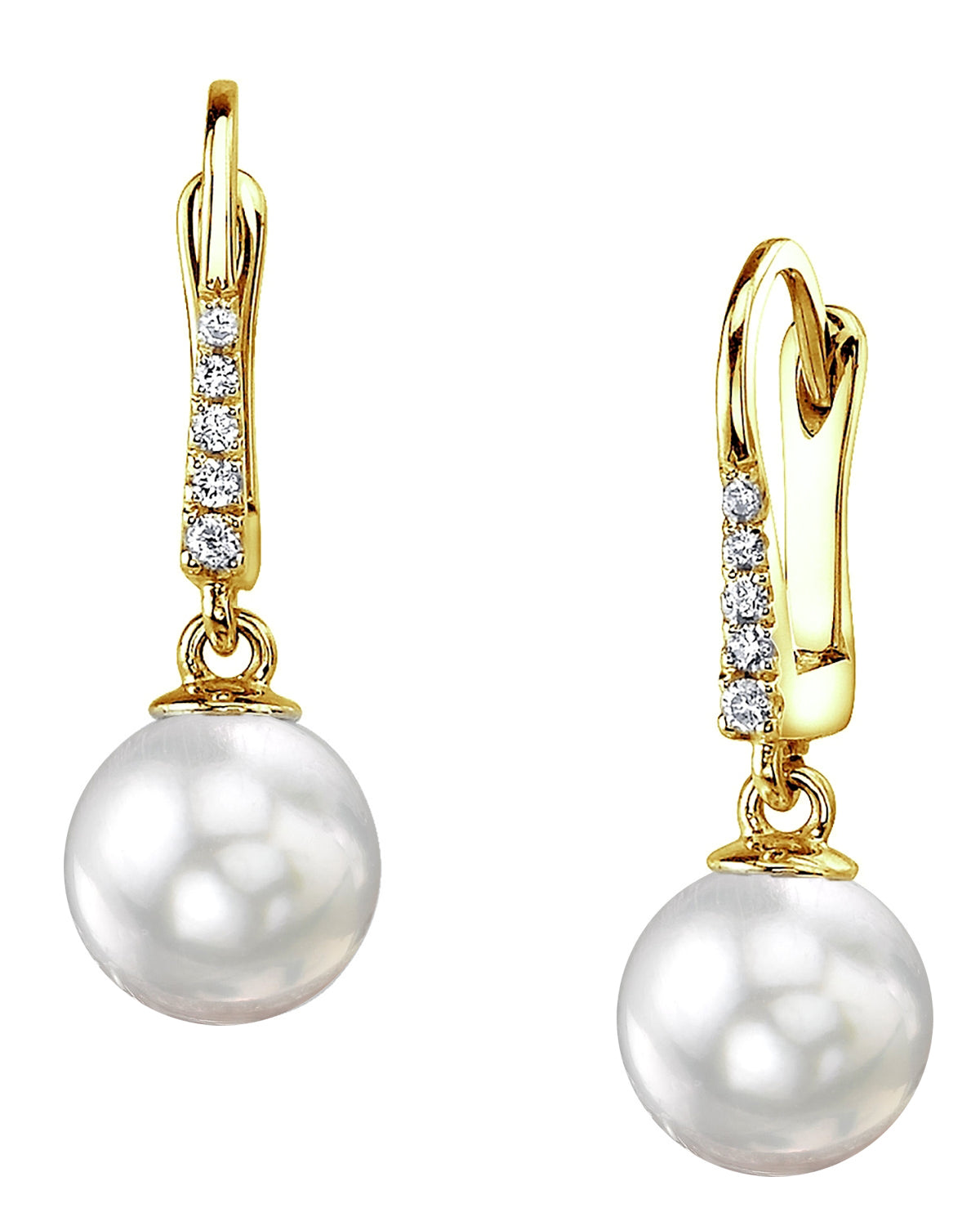 South Sea Pearl & Diamond Susan Earrings - Secondary Image