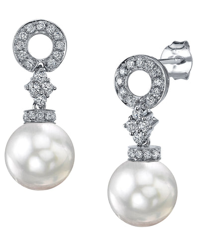 South Sea Pearl & Diamond Vanessa Earrings