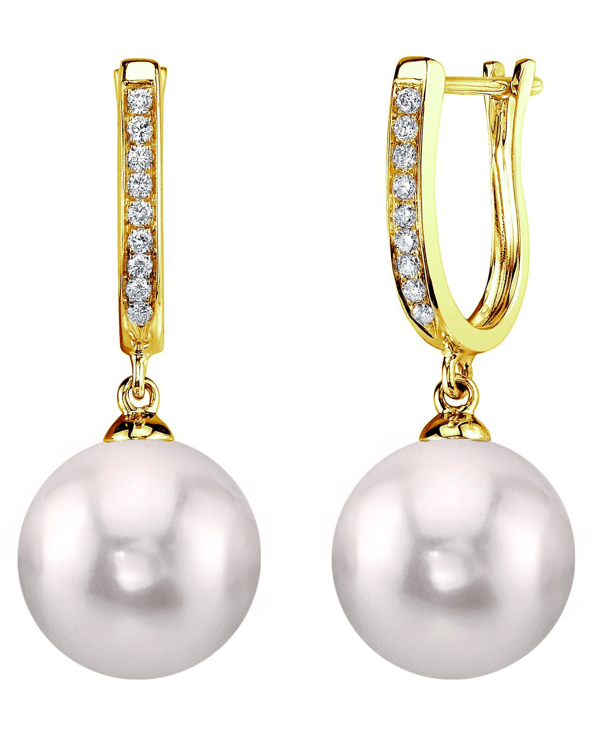 Akoya Pearl & Diamond Kim Earrings - Model Image