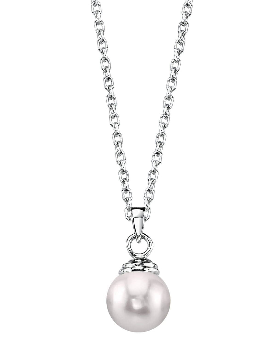 18K Gold Plated White Pearl Pendant Necklace For Women – Elegant Pearl Jewelry