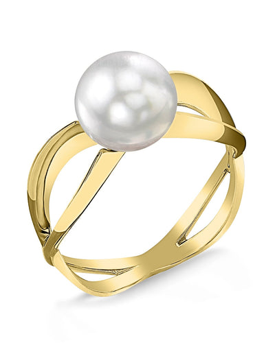 White South Sea Pearl Lana Ring - Model Image